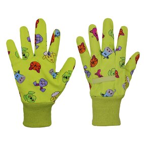 Kids Garden Gloves Factory - OEM ODM Breathable Flexible Cotton Colorful Lovely Printing Design Outdoor