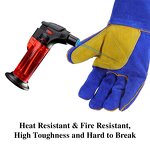Welder Gloves Manufacturer - in Stock 14" Blue Heat Resistance Split Cowhide Tig