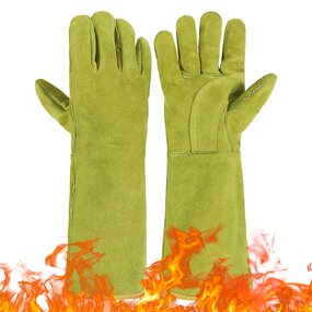 Welding Gloves Factory - Heavy-Duty Tig Mig Fireproof Cow Split Leather Industrial Work Heat