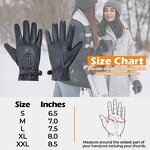 Men's Winter Gloves Supplier - OEM ODM Black Goatskin Palm Back Wool Lining Back Adjustable Wrist Customized