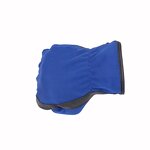 Customized Mechanical Gloves Factory - Leather Palm Comfortable Blue Spandex Back Screen Touch