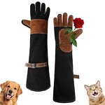 Dog Training Glove Manufacturer - 22.5 Inch Cowhide Leather Welding Bite-Proof Fire-Resistant Long Cuff