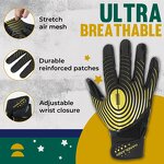 American Football Gloves Factory - High Quality Durable Anti-Slip Black Silicone Palm Adjustable