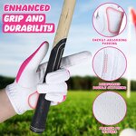 Youth Golf Glove Manufacturer - PU Leather Palm Enhanced Stitching Durable Air Mesh Breathable