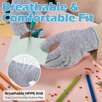 Food-Grade Work Gloves Manufacturer - Non-Slip Anti-Cut Youth 10-Needle Gray PE Yarn