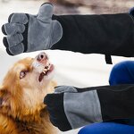 Pet Grooming Gloves Manufacturer - Durable Cowhide Leather Heat Resistant Abrasion Safety Winter