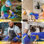 Welder Tig Gloves Supplier - in Stock 14" Blue Heat Resistance Split Cowhide Pet Bite Proof