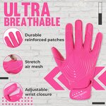 American Football Gloves Supplier - High Quality Durable Anti-Slip Black Silicone Palm Adjustable