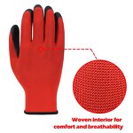 Latex Work Gloves Factory - OEM ODM Premium Material Red Black Free Sample Fast Delivery