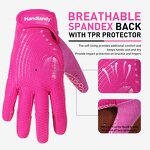 American Football Gloves Factory - Pink Synthetic Leather Silicone Coating Wholesale