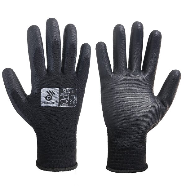 PU Safety Gloves Supplier - Anti Slip Ultra-Thin Seamless Knit Maintenance Car Repair Mechanic