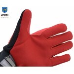 Cut Resistant Impact Gloves Manufacturer - TPR Protector Back Red Aramid Palm Level 5