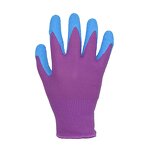 Latex Coated Gardening Gloves Factory - Purple Outdoor for Children Kids Wrinkle Palm