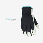 Leather Work Gloves Supplier - Direct Sale Spandex Back Breathable Cowhide Enhanced Grip Customized