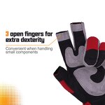 Carpentry Gloves Supplier - 3 Fingerless Spandex Back Breathable Synthetic Palm