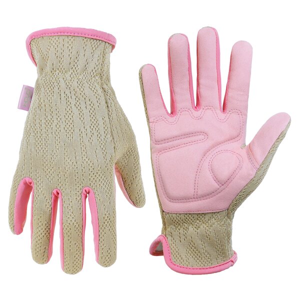 Work Garden Gloves Factory - Best Seller Synthetic Leather Palm Comfortable Padded Abrasion Resistance