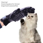 Pet Grooming Gloves Factory - Black Five Fingers Silicone Bath Comb Deshedding Cleaning Hair Remover