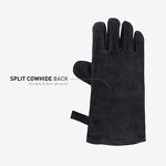 Welding Gloves Manufacturer - Factory Wholesale Black Split Cowhide Back Foam Palm Fleece Lining