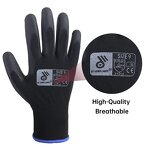 PU Safety Gloves Supplier - Anti Slip Ultra-Thin Seamless Knit Maintenance Car Repair Mechanic