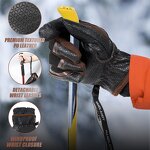 Cycling Winter Gloves Factory - Free Sample Brown Touchscreen Silicone Palm Anti-Slip Friendly Spandex Warm