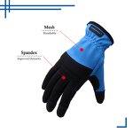 Microfiber Work Gloves Supplier - Foam Padded Palm Mesh Back Anti Vibration Touch Screen