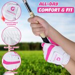 Youth Golf Glove Manufacturer - PU Leather Palm Enhanced Stitching Durable Air Mesh Breathable