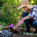 Garden Work Gloves Manufacturer - Factory Wholesale Pink Pigskin Leather Women Floral Spandex Back