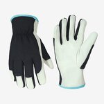 Leather Work Gloves Supplier - Direct Sale Spandex Back Breathable Cowhide Enhanced Grip Customized