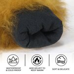Women's Winter Gloves Supplier - Hot Selling Black Goatskin Palm Back Mink Fur Cuffs Hoodie Fabric Lining