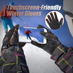 Cycling Winter Gloves Factory - Free Sample Brown Touchscreen Silicone Palm Anti-Slip Friendly Spandex Warm