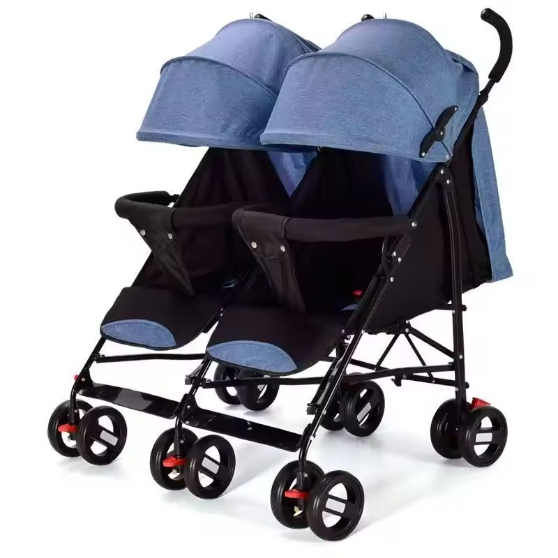 Twins Stroller Trolley New Best Selling Portable Quality Export Ride-on Cars Sunshade Baby Carriage Go Karts Lightweight