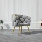 Formwell Leisure Single Sofa Chair Velvet Armchair with Gold Legs Makeup Chair with Upholstered for Living Room Bedroom