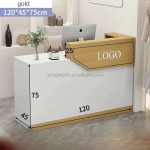 Company Simple Front Reception Desks Office Furniture Bar Cashier Shop Small Clothing Store Beauty Salon Reception Counter Table