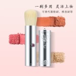 简单的粉红色免费样品化妆刷软羊毛容易采取粉末自定义标志化妆刷批发