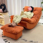 Ykline Recliner Sofa Good Quality Big Size Sofa Chenille Fabric Manual Recliner with Rocking and Swivel