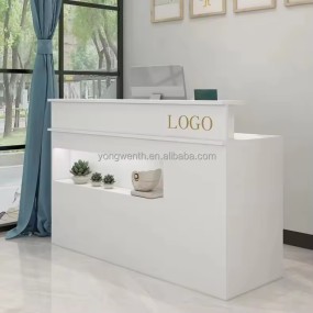 Modern Counter Cashier Reception Desk for Small Stores for Clothing Beauty Salon Hair Salon Internet Wood Hotels Hospitals