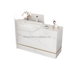 Company Simple Front Reception Desks Office Furniture Bar Cashier Shop Small Clothing Store Beauty Salon Reception Counter Table