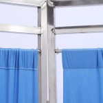 高品质不锈钢医院病房折叠屏风4节4折窗帘价格最优惠