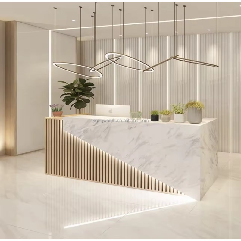 High Quality White Modern Checkout Counter Modern Design Grocery Store Checkout Counter Cashier Reception Desk Accounting Office