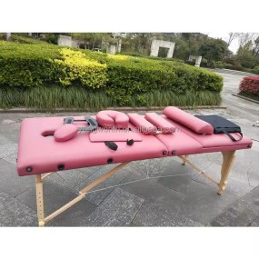 按摩床折叠按摩便携式便携式艾灸美容理疗床实木