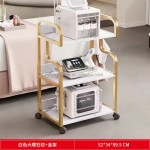 高品质理发店沙龙大理石顶工具推车金不锈钢3层美容院手推车与4个轮子