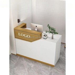 Company Simple Front Reception Desks Office Furniture Bar Cashier Shop Small Clothing Store Beauty Salon Reception Counter Table