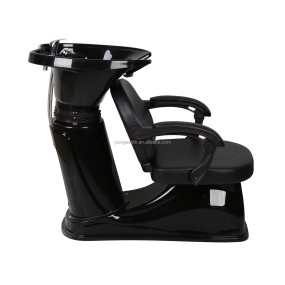 Black Salon Shampoo Bowl and Chairs Shampoo Chair Hairdresser Shampoo Furniture Barber No Massage Function