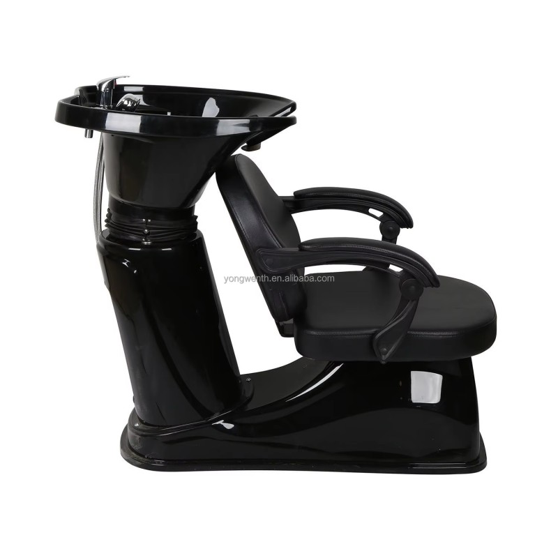 Black Salon Shampoo Bowl and Chairs Shampoo Chair Hairdresser Shampoo Furniture Barber No Massage Function