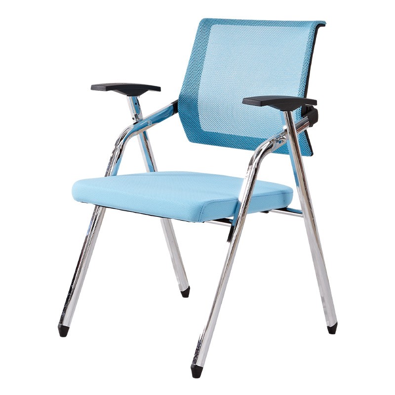 Folding Training Conference Room Chair, Ergonomic Computer Chair, Foldable Office Chair with Writing Board Integration