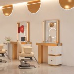 Beauty New Style Single Sided LED Mirror Floor LED Luxury Light LED Mirror Cabinet Hair Beauty Salon Furniture Best