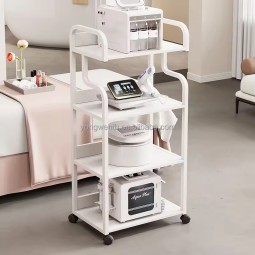 高品质理发店沙龙大理石顶工具推车金不锈钢3层美容院手推车与4个轮子