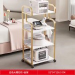 高品质理发店沙龙大理石顶工具推车金不锈钢3层美容院手推车与4个轮子