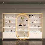 新型豪华护肤展示柜美容美发展示架及短柜