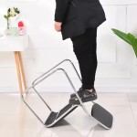 Stackable Black Plastic Chair 18 Gauge Steel Frame Lightweight 8lb Ergonomic Design Polypropylene Seat & Back Easy Linking